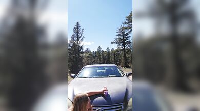 Hood Of Car Holds Fire-Squirty Kitten Squirts Uncontrolled