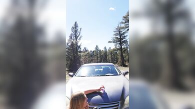 Hood Of Car Holds Fire-Squirty Kitten Squirts Uncontrolled