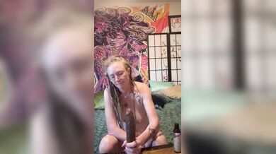River plays with cock