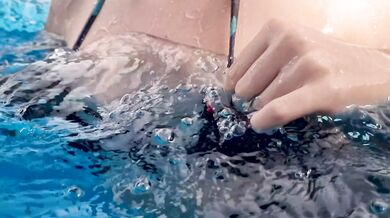 In The Pool, All Naughty And Wet