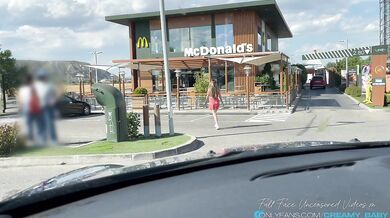 Horny Stepsister Swallows big load of cum at a public parking lot ! Cum in Mouth