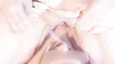 Pissing into his mouth what he eats out my pussy - Close up pussy