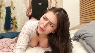 Sharing a Bed With My Hot Stepsister Turns Into Sneaky Morning Sex