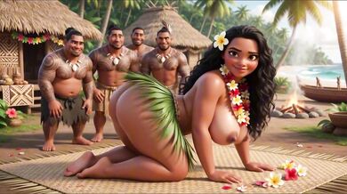 Moana Glides In Forest Sensual Fours, Tattoo Glistens