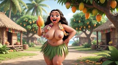 Moana Glides In Forest Sensual Fours, Tattoo Glistens