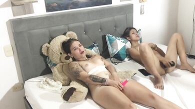 I MAKE A VIDEO WITH MY GIRLFRIEND AND MY LOVER MASTURBATING.