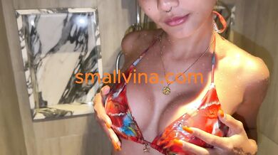 Stripping In Shower With Her Hot Lingerie By Petite Cute Thai