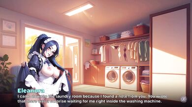 horny villa- 5 stuck in washing machine