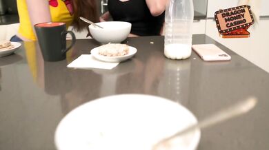 Paid Two Naughty Step Sisters and Creampied - Threesome Red Rock & Purple Bitch & Reislin Creampie