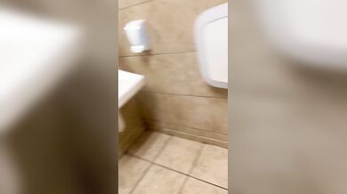 I pissed in a gas station bathroom trash can. Felt so naughty.