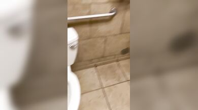 I pissed in a gas station bathroom trash can. Felt so naughty.