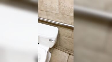 I pissed in a gas station bathroom trash can. Felt so naughty.