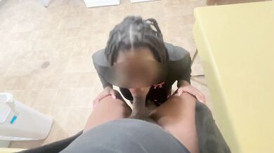 Thick Ebony Neighbor Gave Me Head For Helping With The Laundry Day