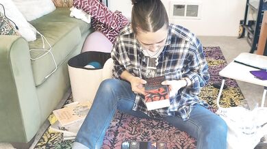 opening my birthday present!!!