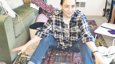opening my birthday present!!!