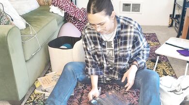 opening my birthday present!!!
