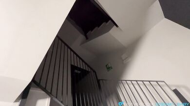 I want you to fuck me right here in the stairs stepbro! but we have to be very quiet!