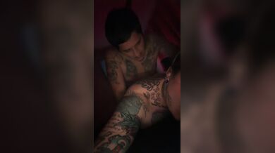 First time trying to take his big dick in my ass