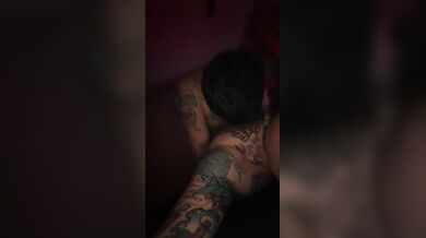 First time trying to take his big dick in my ass
