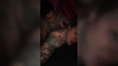 First time trying to take his big dick in my ass