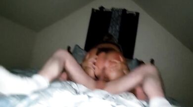 I sneak into step Daddy's room at night, climb in his bed and put his dick in my mouth and pussy