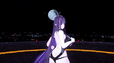 Dally Hentai MMD By Nude Elf VTuber | Strip Dance