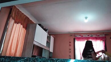 In the kitchen with my horny stepmom - taboo amateur sex