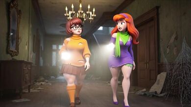 Velma and Daphne Become Fully Nude in Haunted Mansion Ghost Mystery as Their Clothes Tear During Investigation