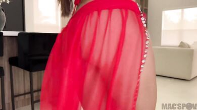 Sexy Curvy Belly Dancer Sasha Pearls Shakes Her Hips and Does a Dance on JMac's Big Dick
