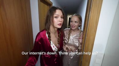 POV : We invited our neighbor to fix our internet and got fucked in the ass ft. Posh Spicy