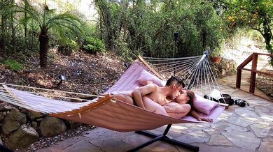 Horny Big Tit Redhead Masturbates Naked Outside Begging Daddy – Hammock Finger Fuck & Intense DVP Toy Ride