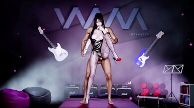 3D cute Asian stripper wearing sexy pantyhose got fucked so hard