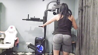 Sports, fitness, masturbation, squirt.
