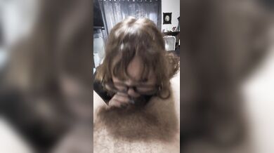 Using fuckmeats throat like a pussy.