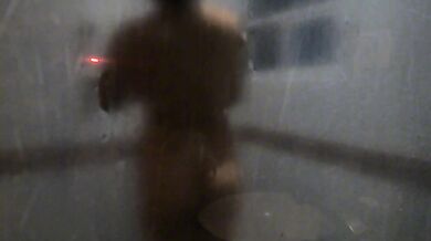 Latina taking a bath with her boyfriend is quite shy