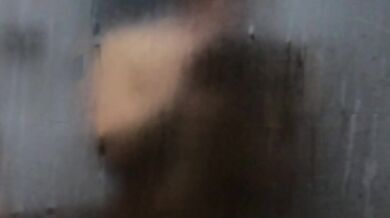 Latina taking a bath with her boyfriend is quite shy