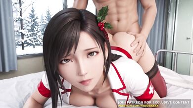 3D Animation: Nurse Tifa Can't Wait for Christmas - Your Special Holiday Checkup POV Uncensored Hentai