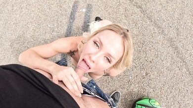 Drone Shooting Angie Lynx on a Motorbike Ends Up Fucking in public with Pilot Xaviphoto