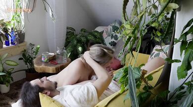 lazy daytime couch sex with her on top