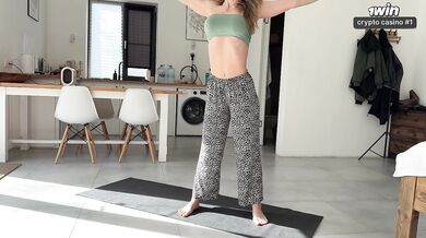 Hot neighbor in leggings gets fucked hard