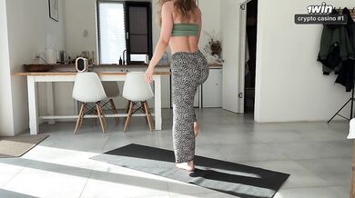 Hot neighbor in leggings gets fucked hard