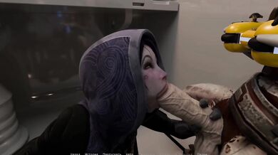 She didn't expect to meet two mutants and they suddenly fucked her deep in the throat