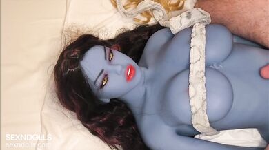 Sex Doll Threesome - Oiling, Slapping, Ass & Tits Fucking