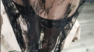I FUCKED MY WIFE IN A GIFT FROM A FAN. I gave my wife some sexy clothes and I fucked her in them. I came in her pussy.