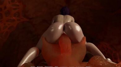 A space quarian girl needs a huge penis inside her ass and she finds two slugs who fuck her