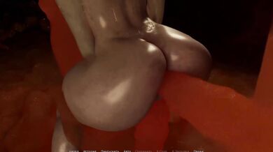 A space quarian girl needs a huge penis inside her ass and she finds two slugs who fuck her