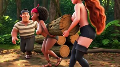 AI Generated - Hot Cartoon Pirate Babe POV Sloppy Blowjob Huge Tits Lanterns