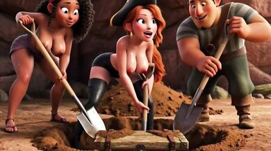 AI Generated - Hot Cartoon Pirate Babe POV Sloppy Blowjob Huge Tits Lanterns