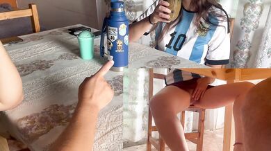 My neighbor masturbates while offering me some mate.