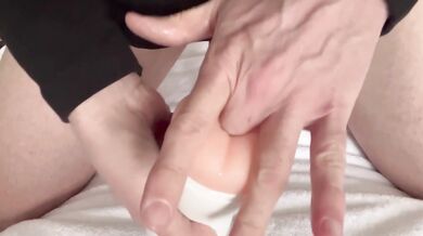 Playing with Sex Toy Anus